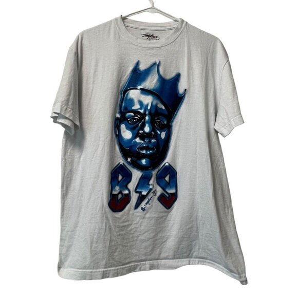 Miskeen Originals BIG Streetwear White T Shirt Size Large‎ Notorious BIG Hip Hop - Picture 1 of 10